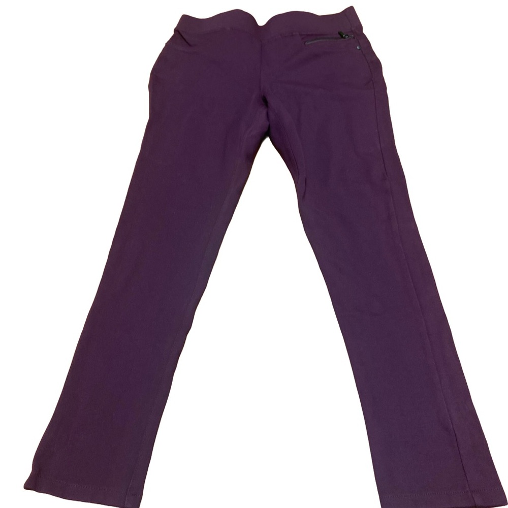 DKNY Workout Pants Womens size Small Purple Pull On Stretch